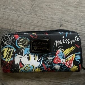 Loungefly Black and Red Minnie Mouse Wallet